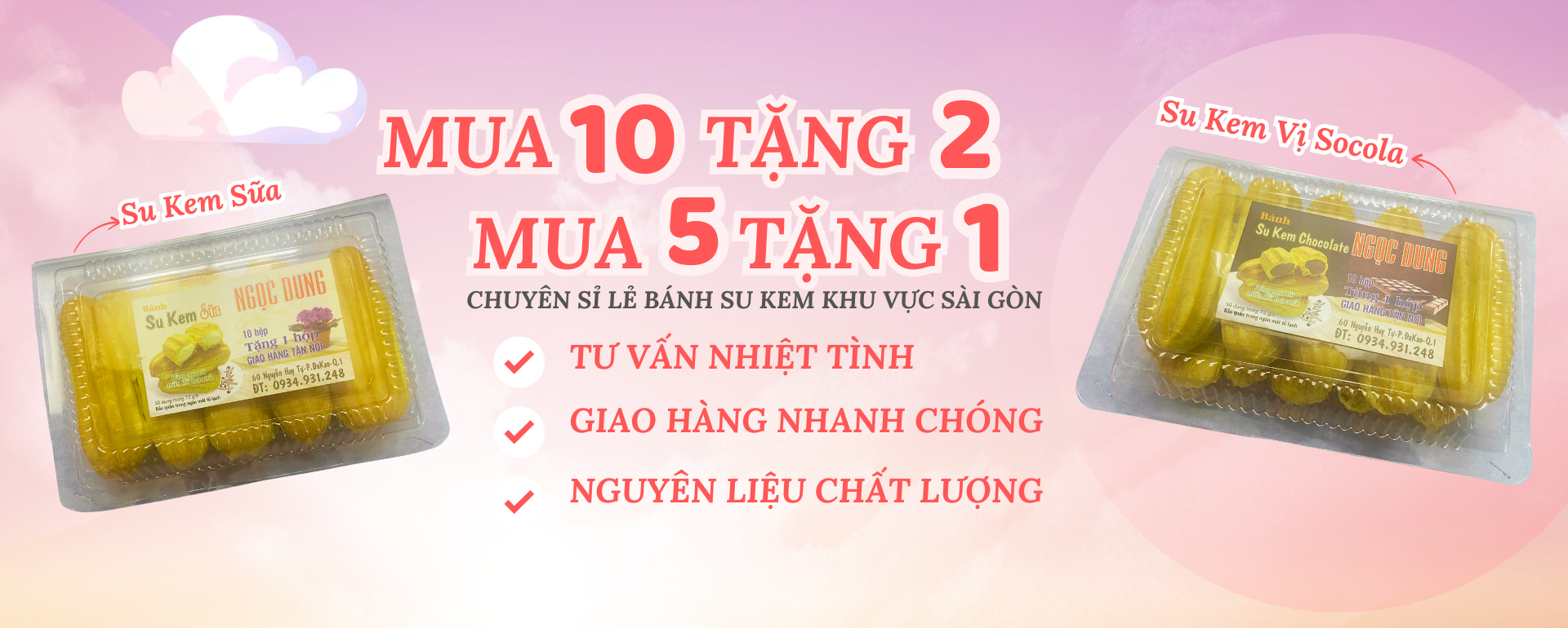 BÁNH SU KEM NGỌC SUNG